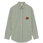 Camicia a righe con applicazione in verde Drole de monsieur - uomo 