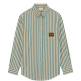 Camicia a righe con applicazione in verde Drole de monsieur - uomo 