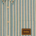 Camicia a righe con applicazione in verde Drole de monsieur - uomo 