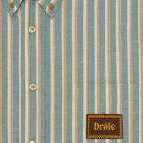 Camicia a righe con applicazione in verde Drole de monsieur - uomo 