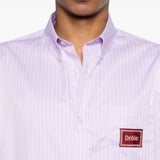 Camicia a maniche lunghe con ricamo in rosa Drole de monsieur - uomo 