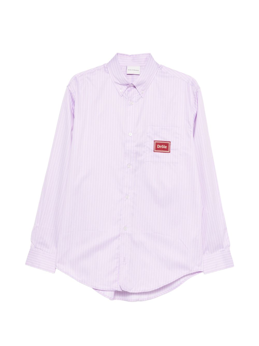 Camicia a maniche lunghe con ricamo in rosa Drole de monsieur - uomo 