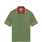 Camicia con logo ricamato in verde Drole de monsieur - uomo 
