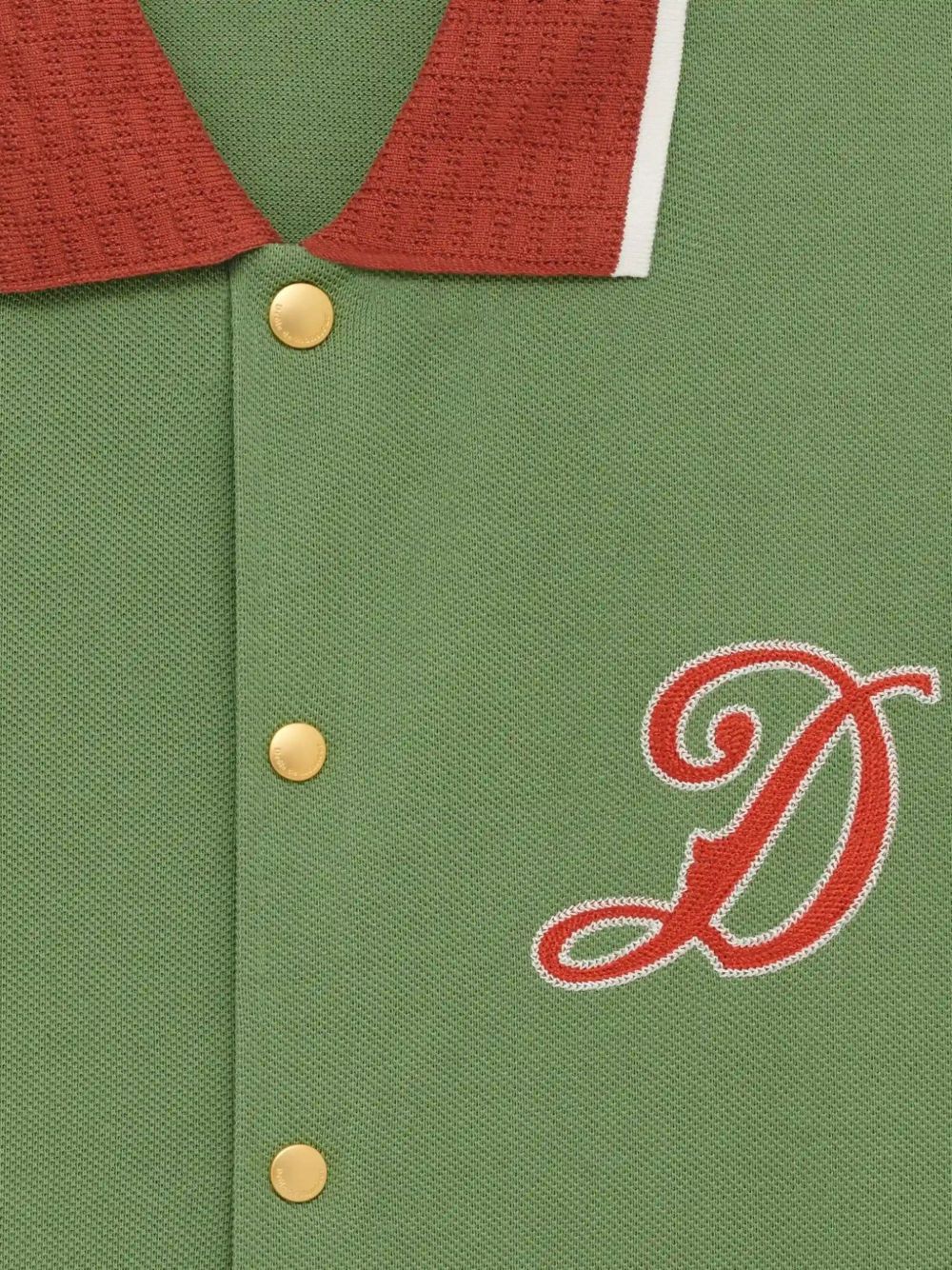 Camicia con logo ricamato in verde Drole de monsieur - uomo 