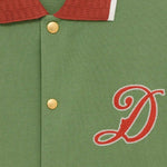 Camicia con logo ricamato in verde Drole de monsieur - uomo 