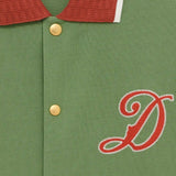 Camicia con logo ricamato in verde Drole de monsieur - uomo 
