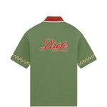 Camicia con logo ricamato in verde Drole de monsieur - uomo 