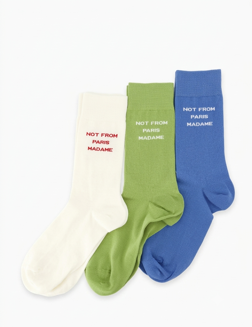 Set di calzini con slogan multicolore 