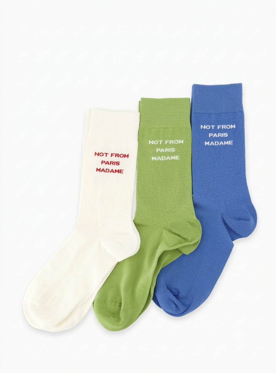 Set di calzini con slogan multicolore 