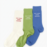 Set di calzini con slogan multicolore 