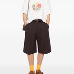 T-shirt Hibiscus Club a fiori in bianco Drole de monsieur - uomo 