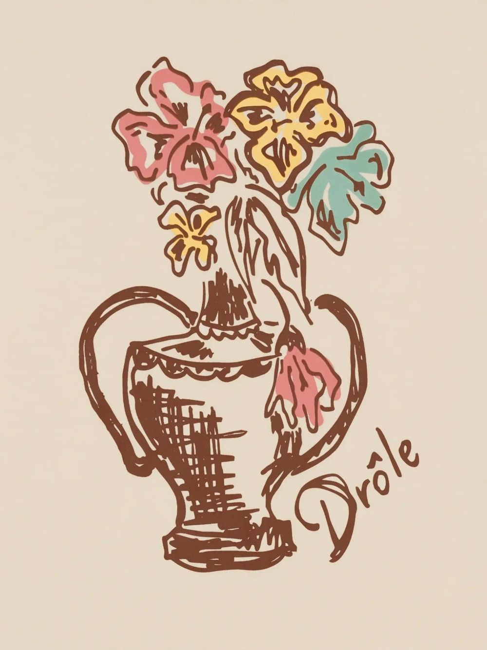 T-shirt Vase Havana in beige Drole de monsieur - uomo 
