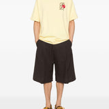 T-shirt D Hibiscus Brodée in giallo Drole de monsieur - uomo 