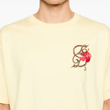 T-shirt D Hibiscus Brodée in giallo Drole de monsieur - uomo 