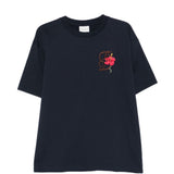 T-shirt D Hibiscus Brodée in blu Drole de monsieur - uomo 