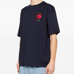 T-shirt D Hibiscus Brodée in blu Drole de monsieur - uomo 