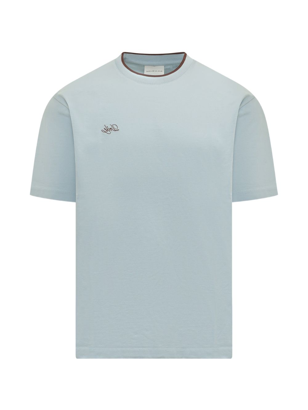 T-shirt con finiture a contrasto in azzurro Drole de monsieur - uomo 