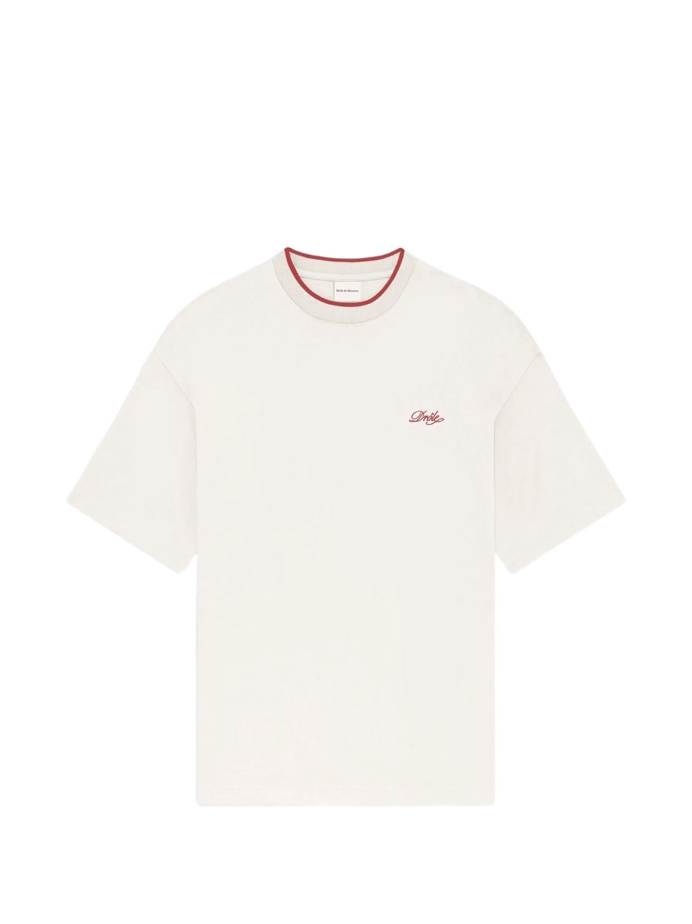 T-shirt con ricamo in bianco Drole de monsieur - uomo 