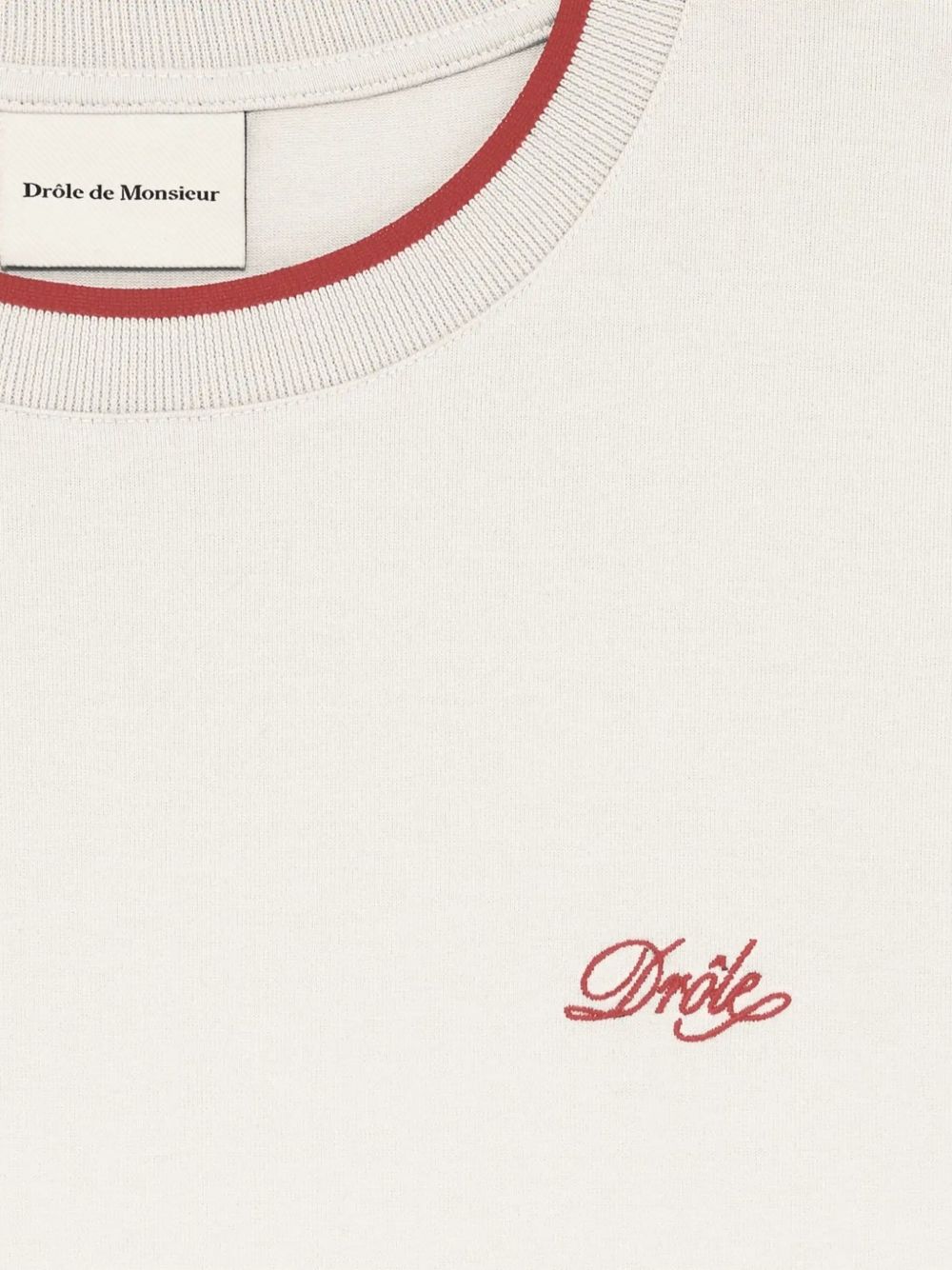 T-shirt con ricamo in bianco Drole de monsieur - uomo 