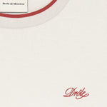T-shirt con ricamo in bianco Drole de monsieur - uomo 