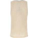Top a coste ricamato in beige Drole de monsieur - uomo 