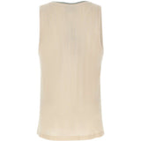 Top a coste ricamato in beige Drole de monsieur - uomo 