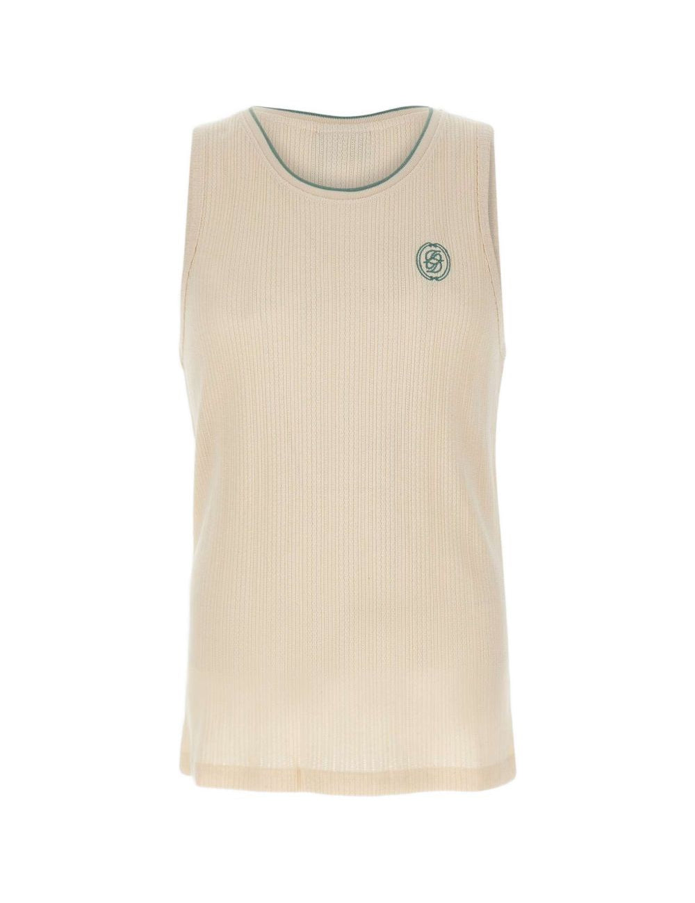 Top a coste ricamato in beige Drole de monsieur - uomo 
