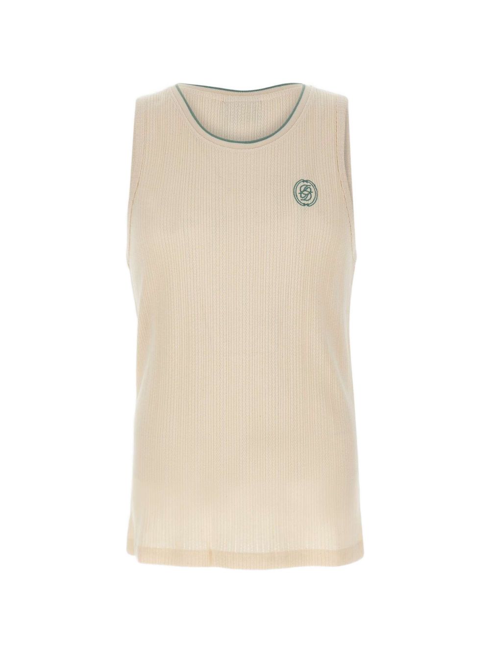 Top a coste ricamato in beige Drole de monsieur - uomo 