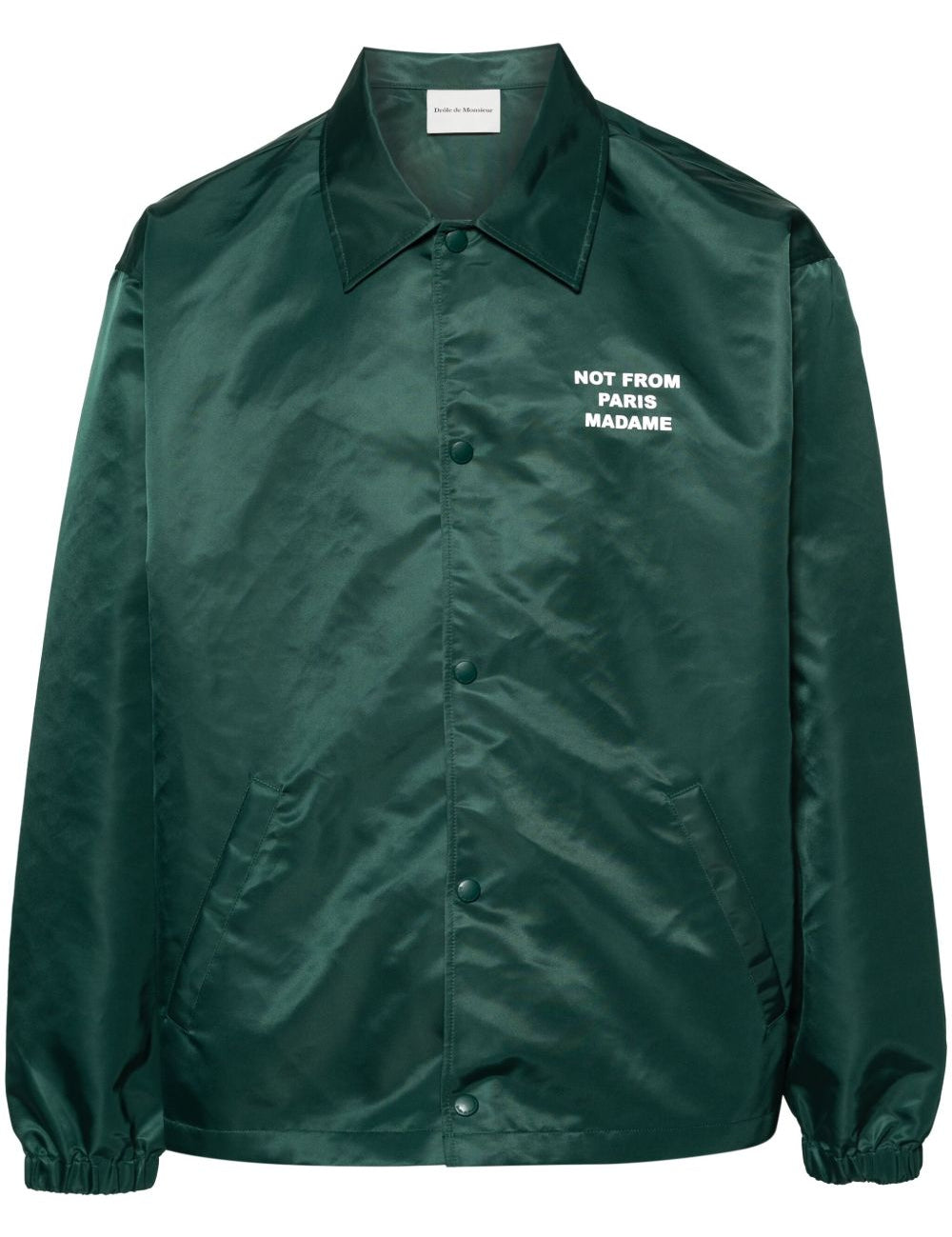 Giacca La Vest Slogan leggera in verde Drole De Monsieur - uomo 