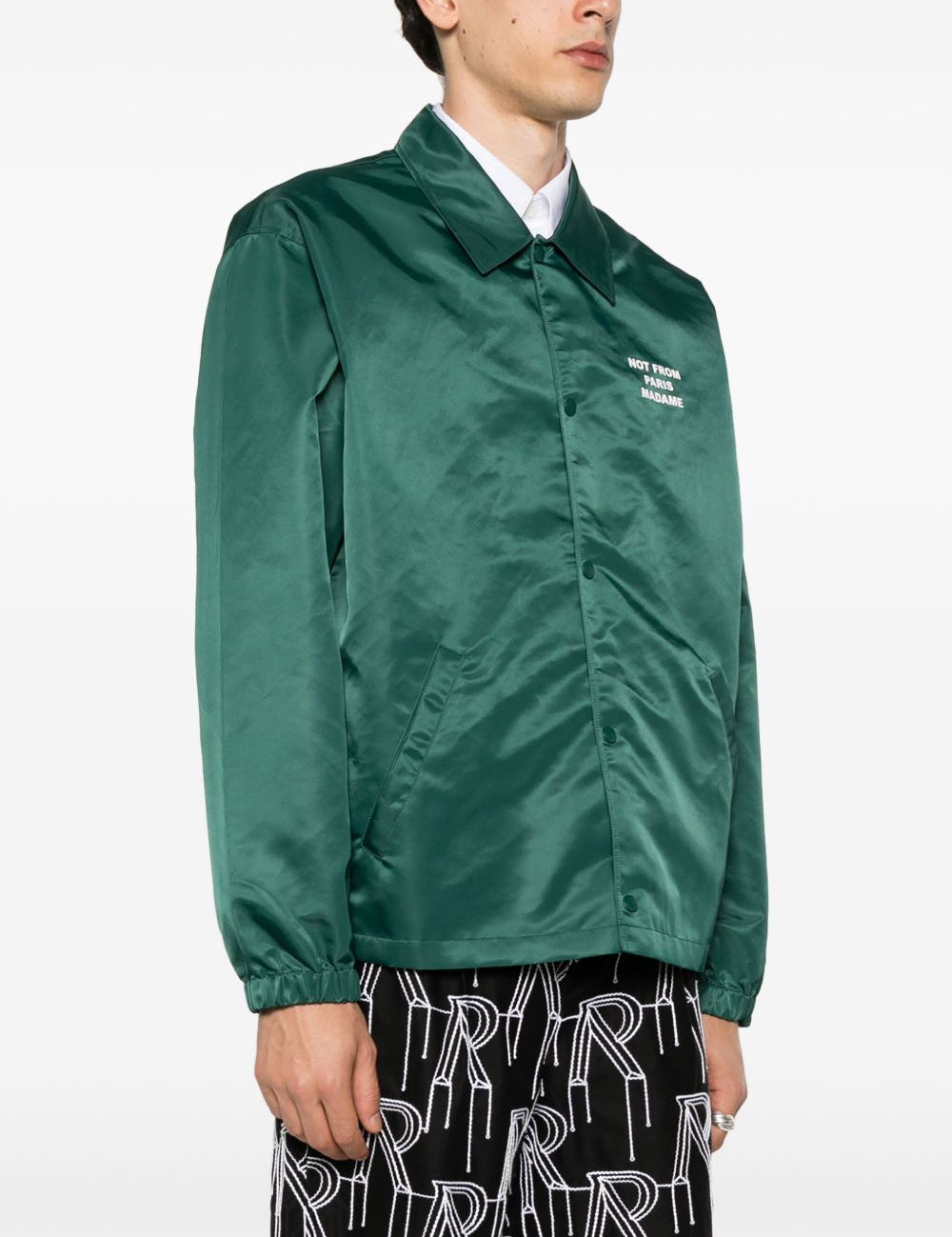 Giacca La Vest Slogan leggera in verde Drole De Monsieur - uomo 