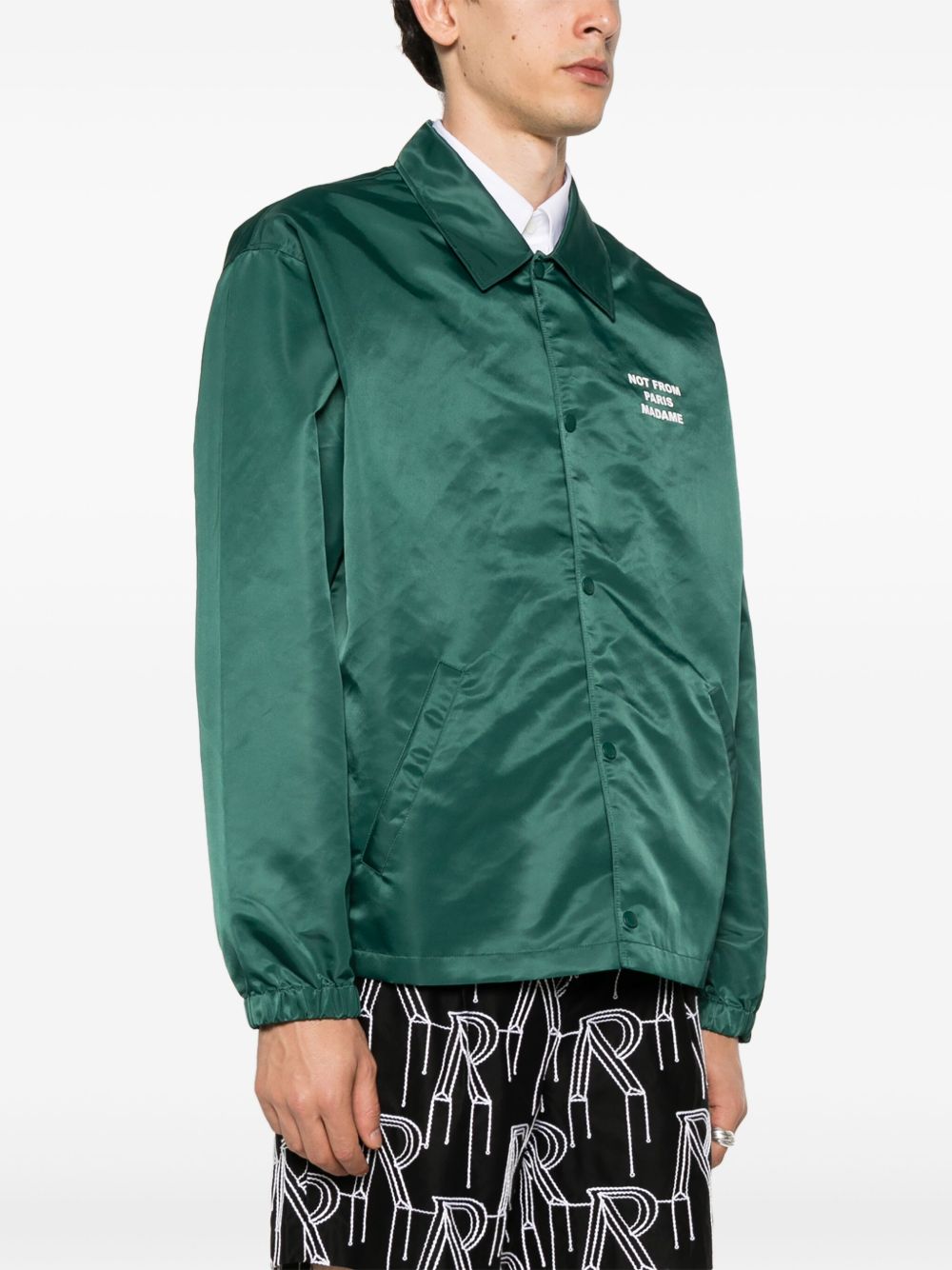 Giacca La Vest Slogan leggera in verde Drole De Monsieur - uomo 