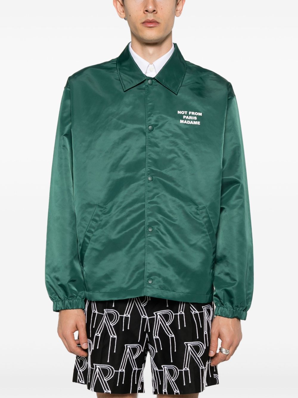 Giacca La Vest Slogan leggera in verde Drole De Monsieur - uomo 