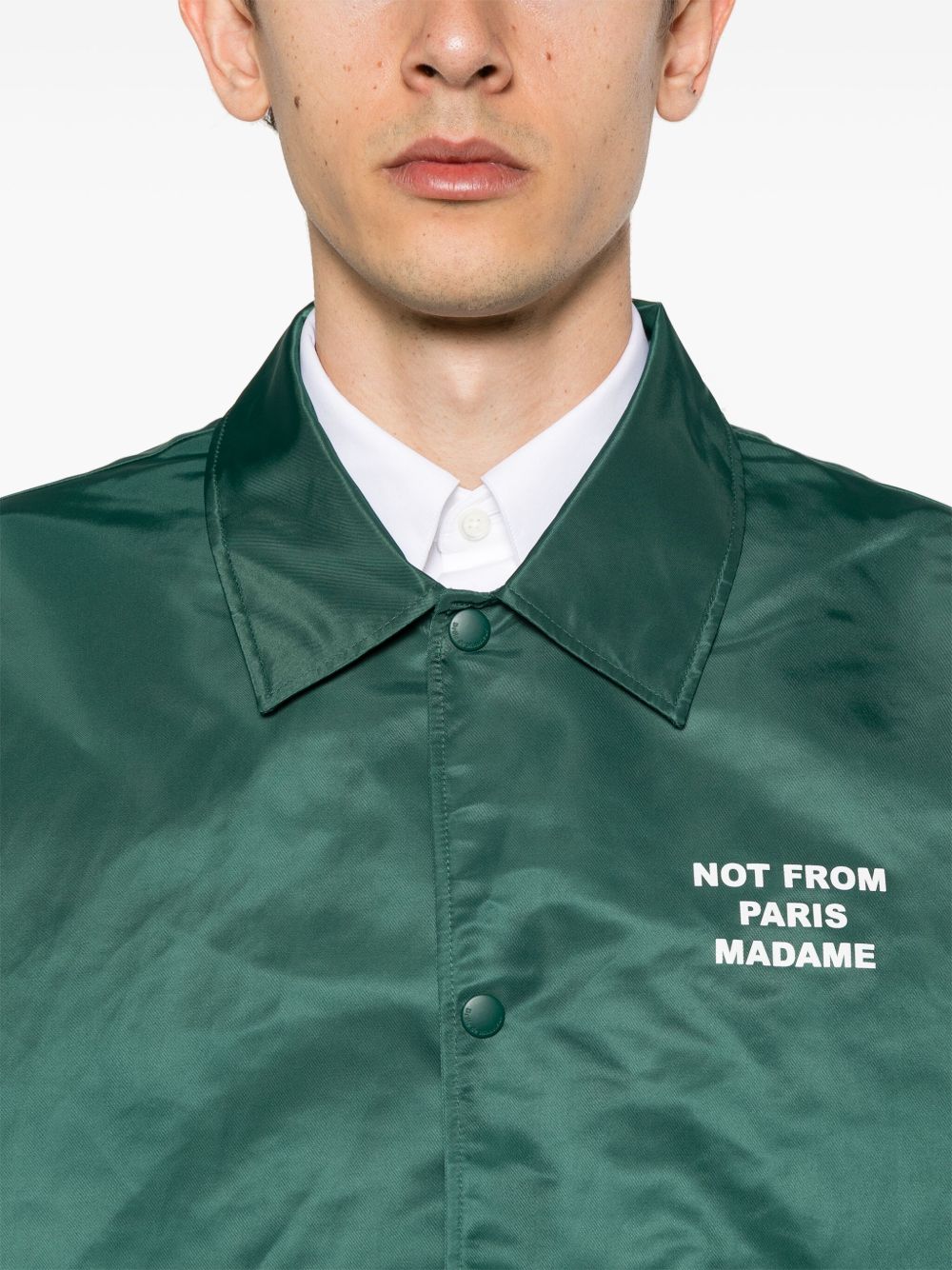 Giacca La Vest Slogan leggera in verde Drole De Monsieur - uomo 