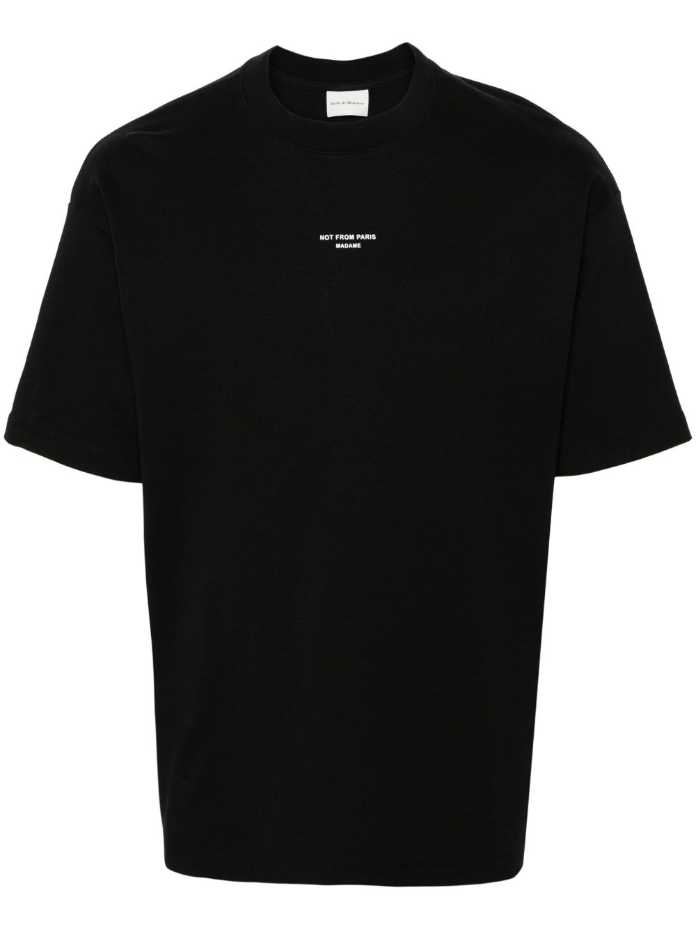 T-shirt slogan classique in nero drole de monsieur - uomo 