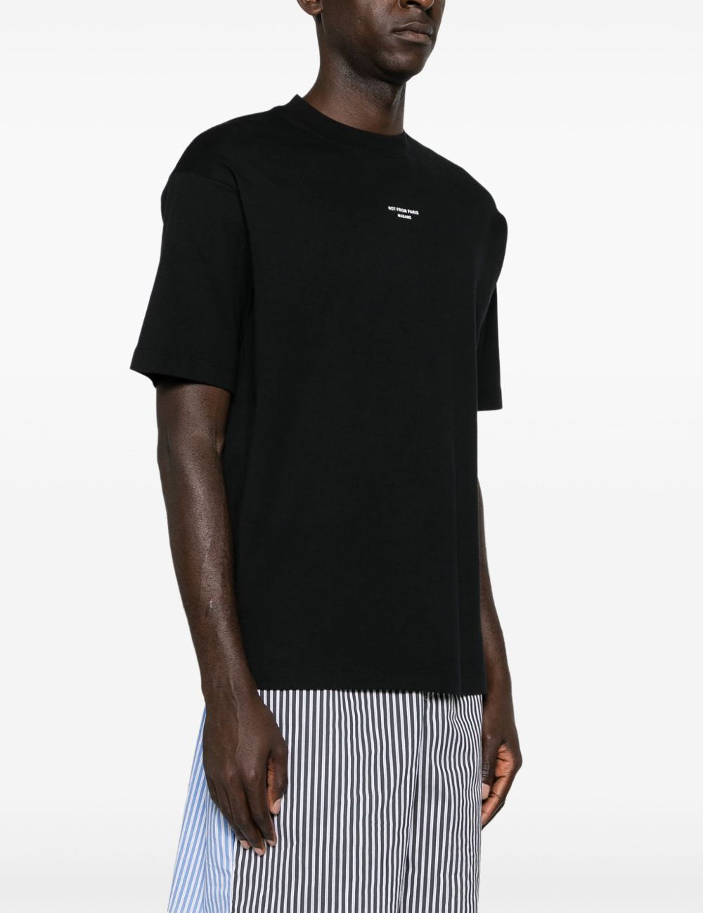 T-shirt slogan classique in nero drole de monsieur - uomo 
