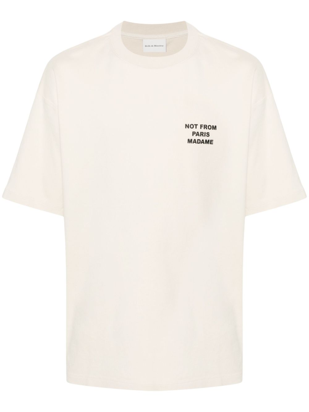 T-shirt con stampa in beige Drole de monsieur - uomo 