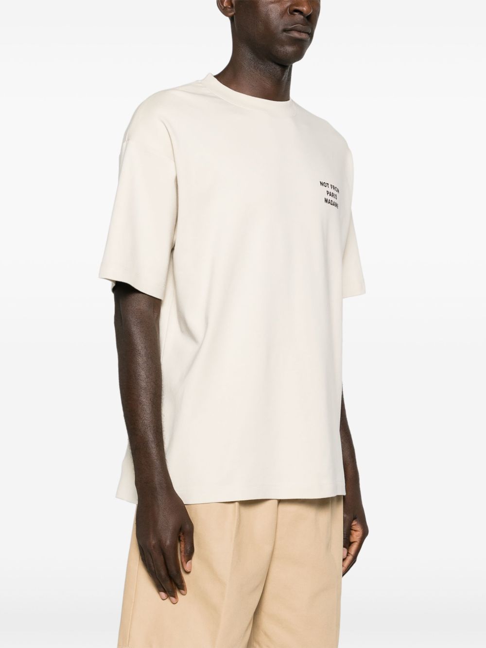 T-shirt con stampa in beige Drole de monsieur - uomo 