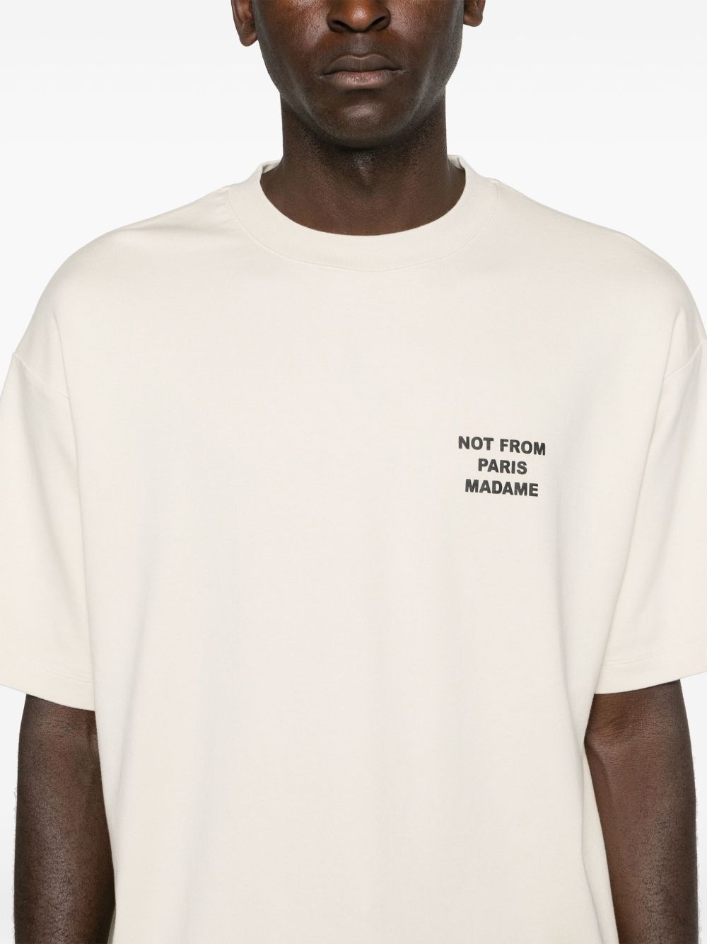 T-shirt con stampa in beige Drole de monsieur - uomo 