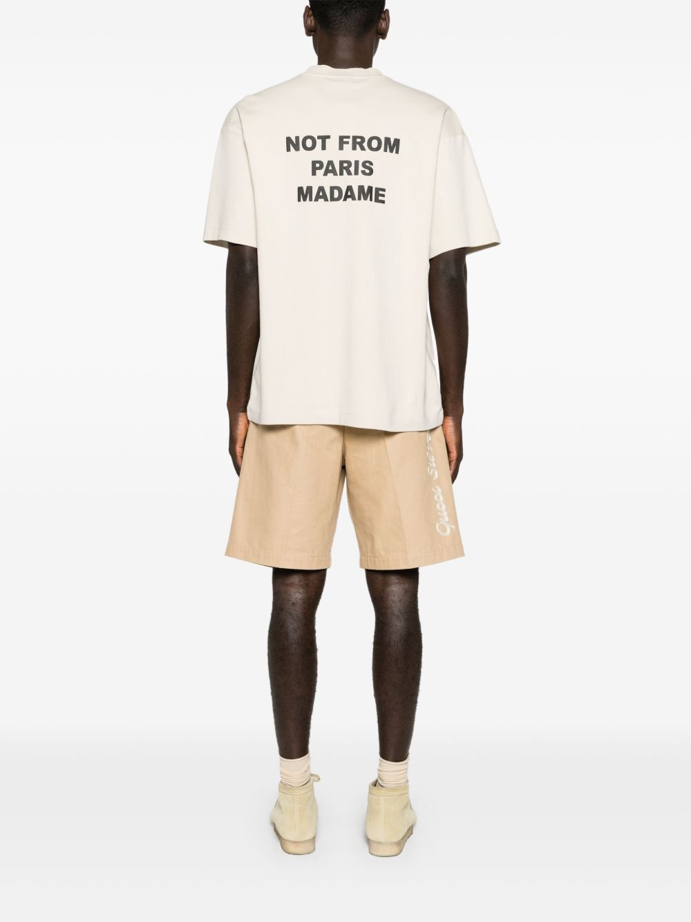T-shirt con stampa in beige Drole de monsieur - uomo 