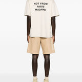 T-shirt con stampa in beige Drole de monsieur - uomo 