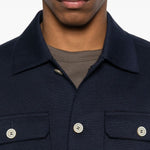 Giacca-camicia con tasche in blu Eleventy - uomo 