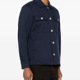Giacca-camicia con tasche in blu Eleventy - uomo 