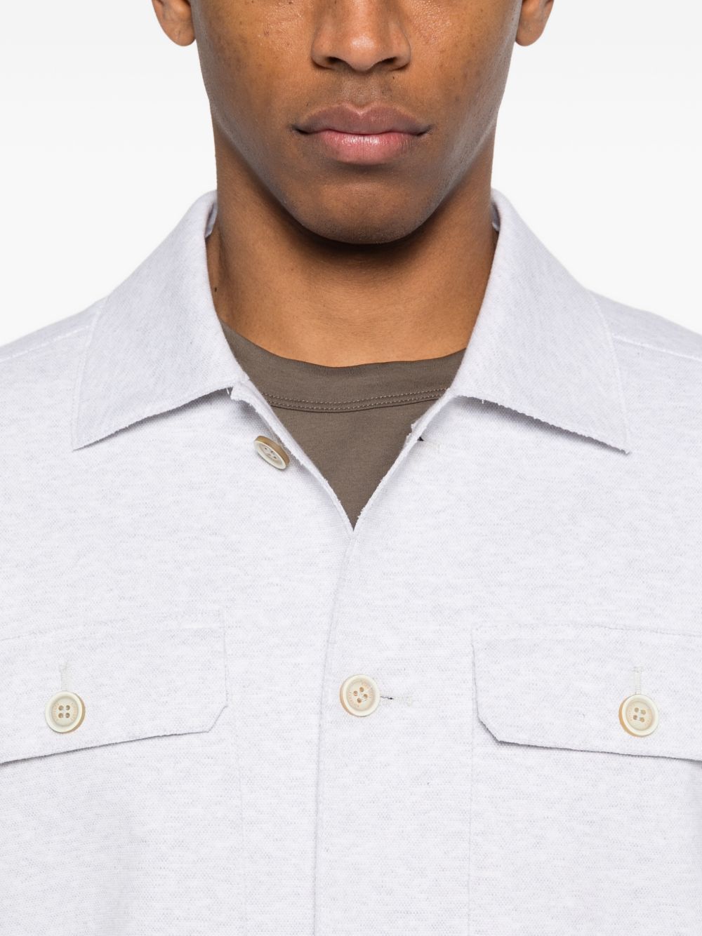 Giacca-camicia con tasche in grigio Eleventy - uomo 
