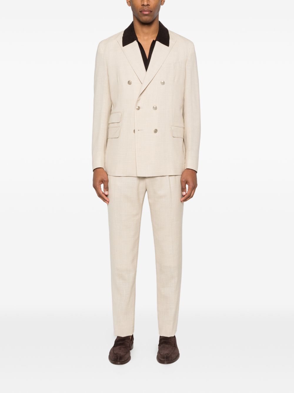 Completo doppiopetto in beige Eleventy - uomo 