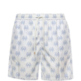Pantaloncini da bagno con stampa granchio in bianco Eleventy - uomo 