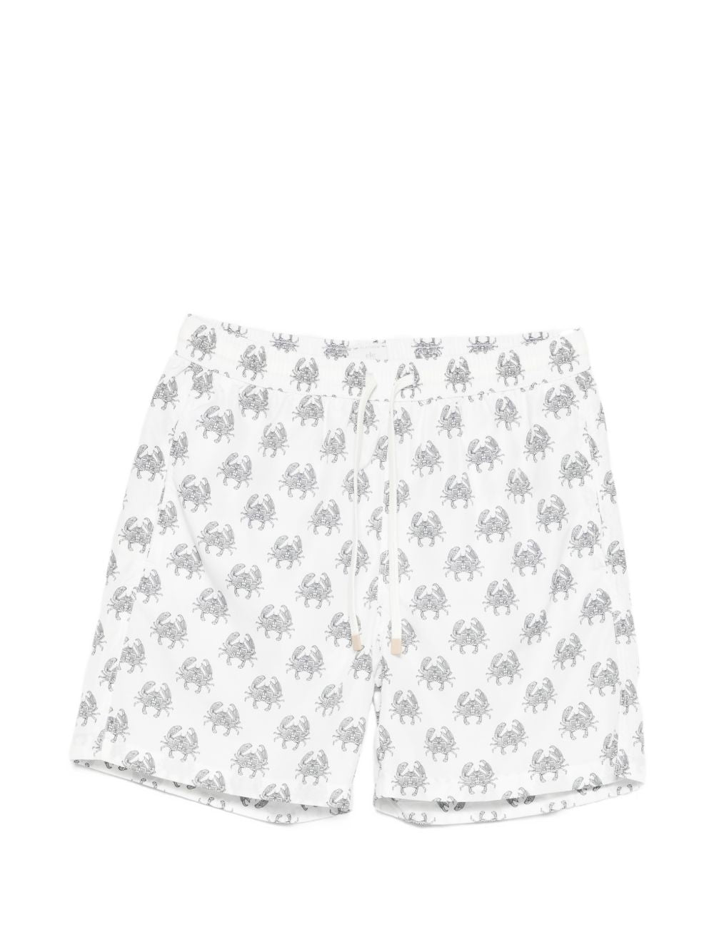Pantaloncini da bagno con stampa granchio in bianco e nero Eleventy - uomo 