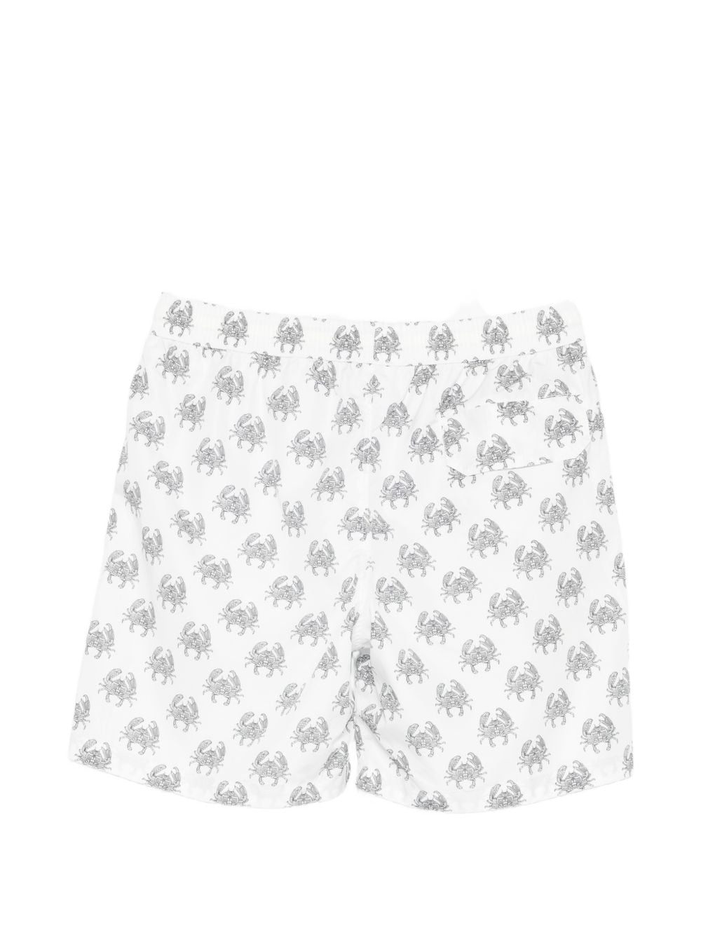 Pantaloncini da bagno con stampa granchio in bianco e nero Eleventy - uomo 