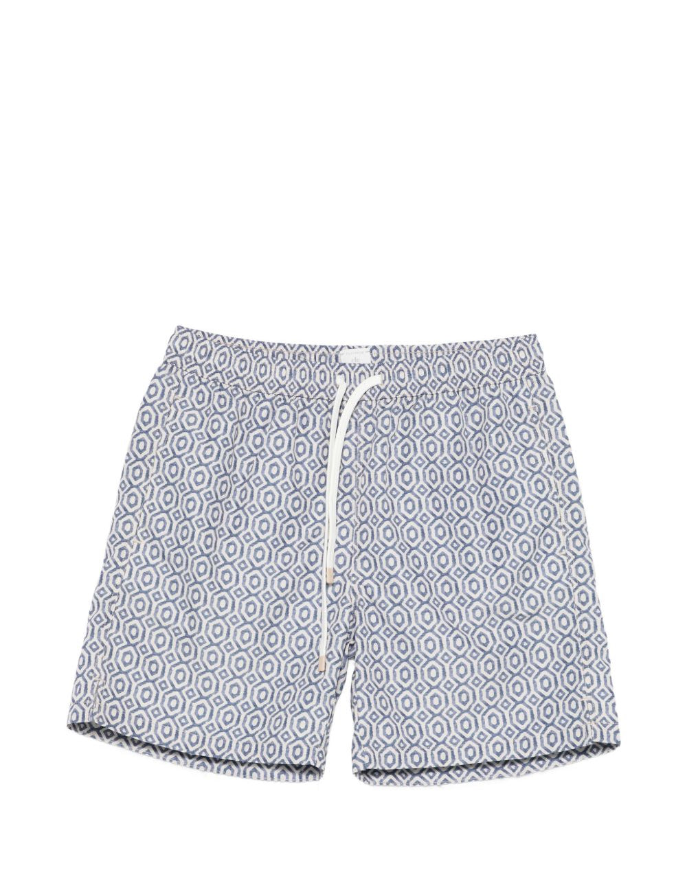 Pantaloncini da bagno con motivo geometrico in blu Eleventy - uomo 