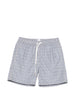 Eleventy men's blue geometric pattern swim shorts