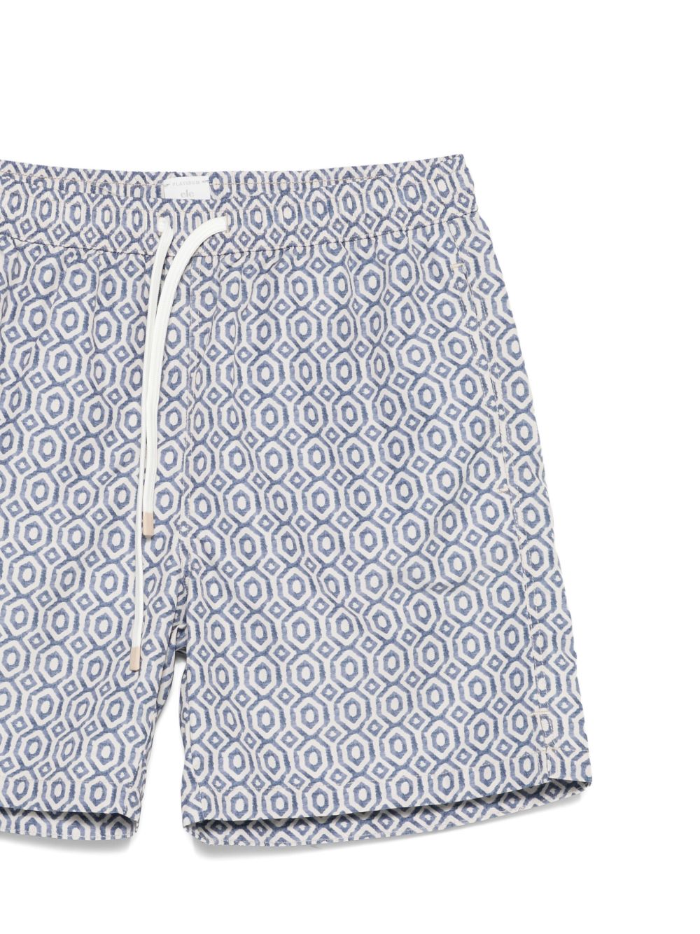 Pantaloncini da bagno con motivo geometrico in blu Eleventy - uomo 